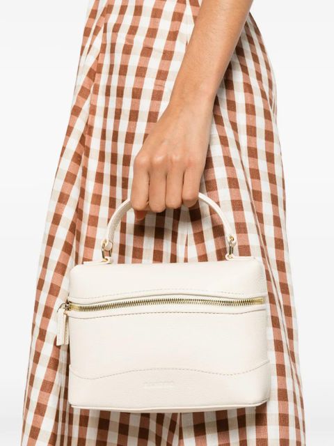 SANDRO grained leather zip-fastening tote bag - Neutrals - zdjęcie produktu nr 2