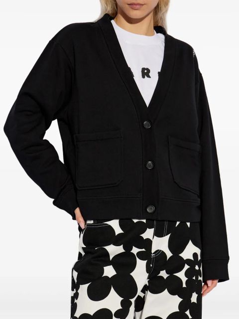 Marni embroidered-logo cardigan - Black