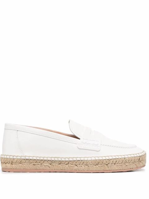 Gianvito Rossi woven raffia espadrilles - White - zdjęcie produktu nr 1
