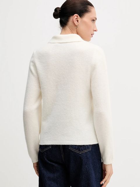 Gestuz sweter wełniany damski kolor beżowy 10910589