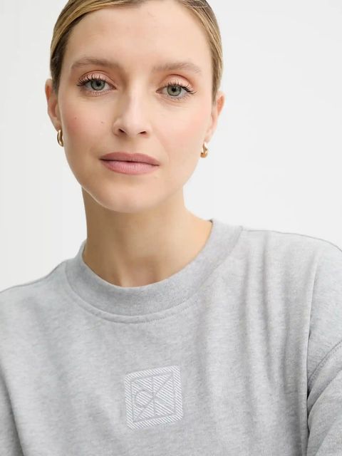 Calvin Klein bluza damska kolor szary melanżowa LV044D203G