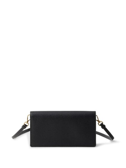 Prada triangle-logo leather mini bag - Black - zdjęcie produktu nr 2