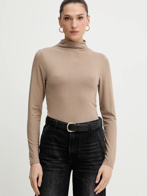 Levi's longsleeve kolor brązowy z półgolfem 003Q6 - zdjęcie produktu nr 1