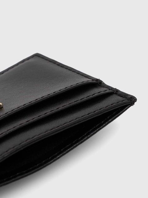 BOSS etui na karty skórzane kolor czarny 50523660