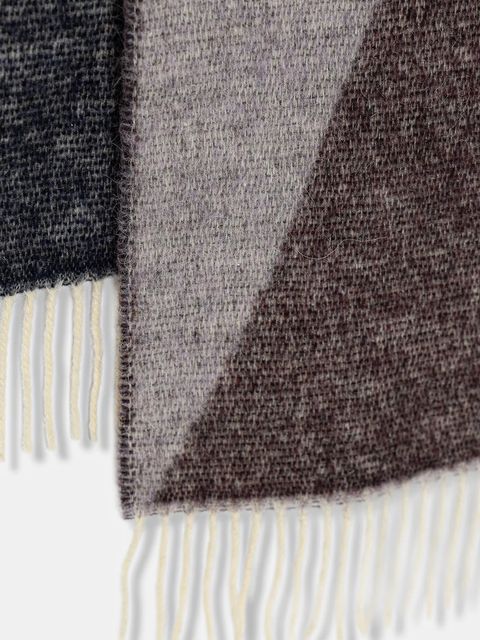 United Colors of Benetton szalik z dodatkiem wełny damski kolor fioletowy wzorzysty 64G8DU024 - zdjęcie produktu nr 2