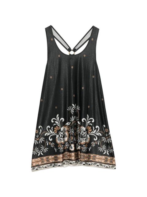 TWINSET floral-print ring-detail top - Black - zdjęcie produktu nr 1