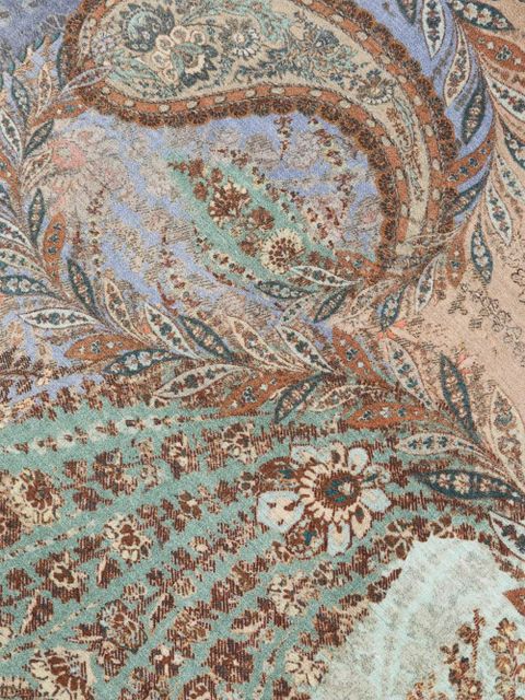 ZIMMERMANN tapestry blue multi fringed towel - Neutrals