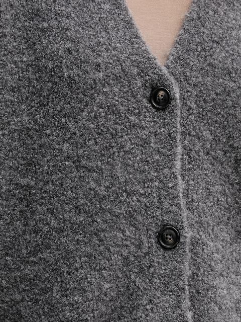 Marc O'Polo kardigan z dodatkiem wełny damski kolor szary 510610961157