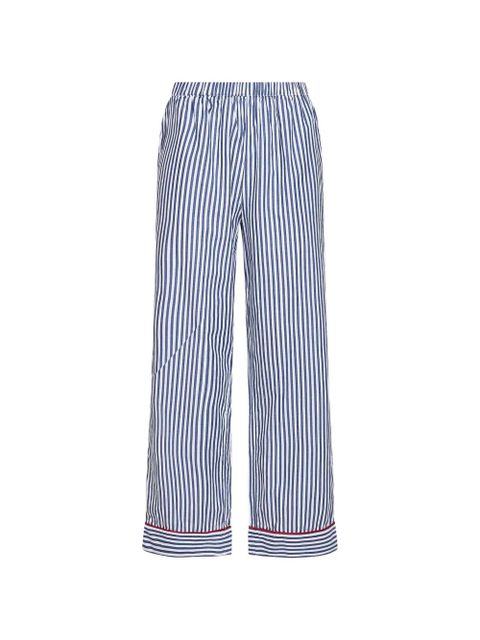 MC2 Saint Barth striped cotton straight trousers - Blue - zdjęcie produktu nr 2