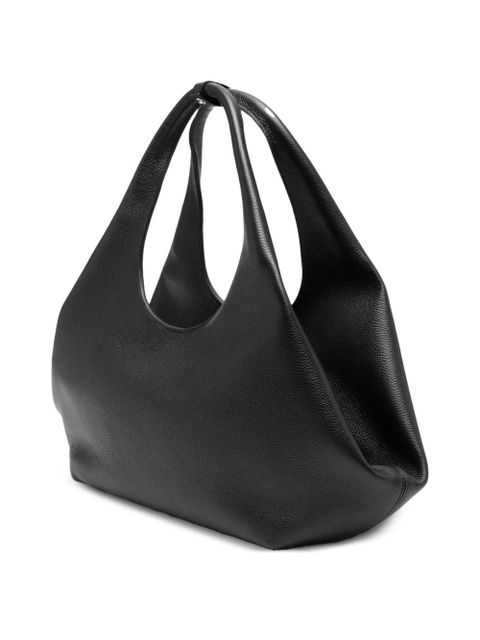 Coperni folded leather tote bag - Black