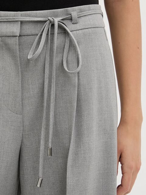 HUGO spodnie damskie kolor szary szerokie high waist 50555897