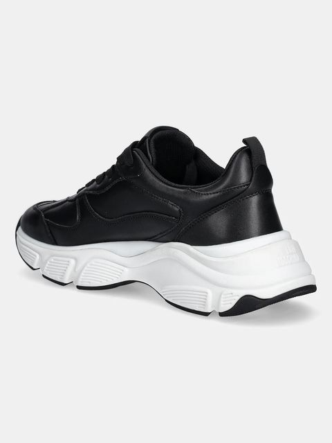 Love Moschino sneakersy skórzane damskie kolor czarny JA15246G1NIA0000