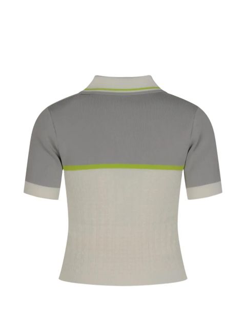 Casablanca zip-up striped polo shirt - Neutrals - zdjęcie produktu nr 2