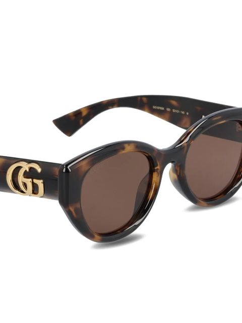 Gucci Eyewear Double G-detail sunglasses - Brown