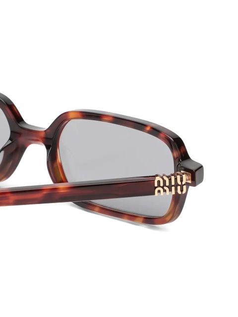 Miu Miu Eyewear tortoiseshell rectangle sunglasses - Brown