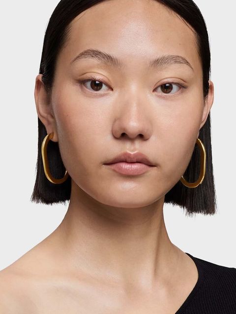 Tous kolczyki ze srebra pokrytego złotem Line