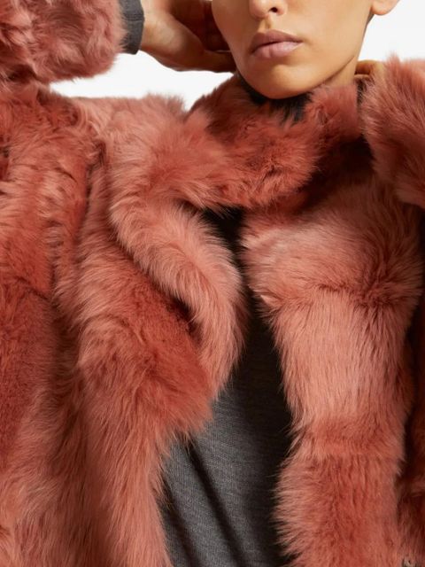 Yves Salomon lamb-fur coat - Pink