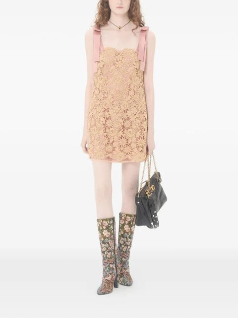Valentino Garavani guipure straps mini dress - Neutrals - zdjęcie produktu nr 2