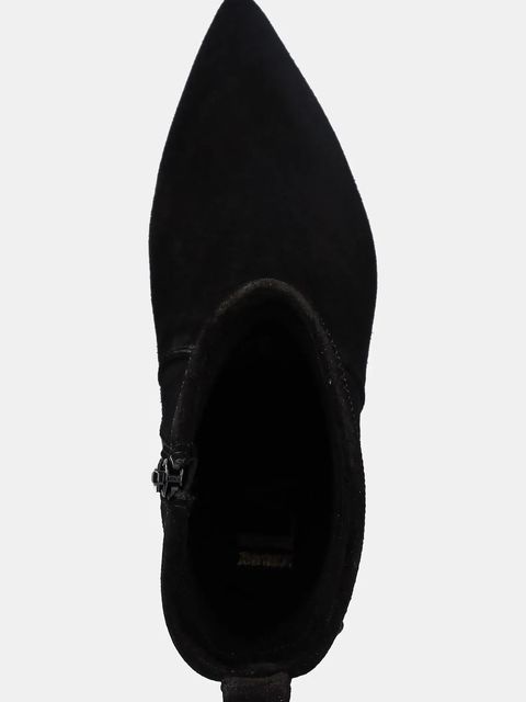 Answear.LAB botki zamszowe kolor czarny na słupku