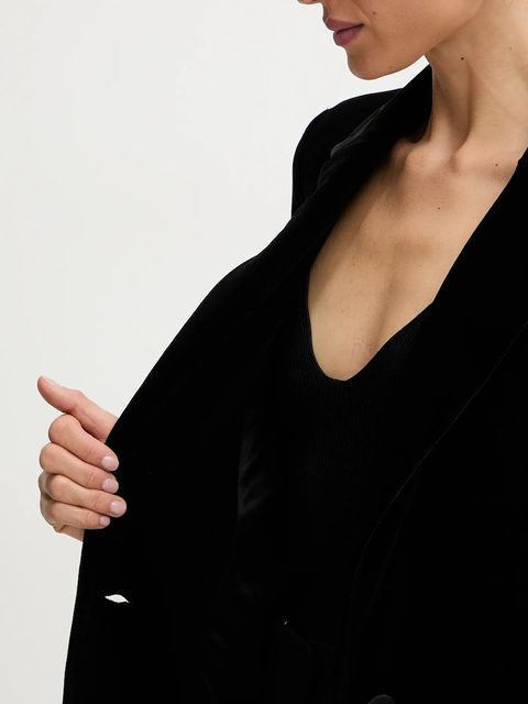 Armani Exchange marynarka kolor czarny jednorzędowa gładka XW000789 AF16147