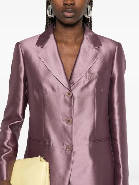 Max Mara metallic-effect blazer - Purple