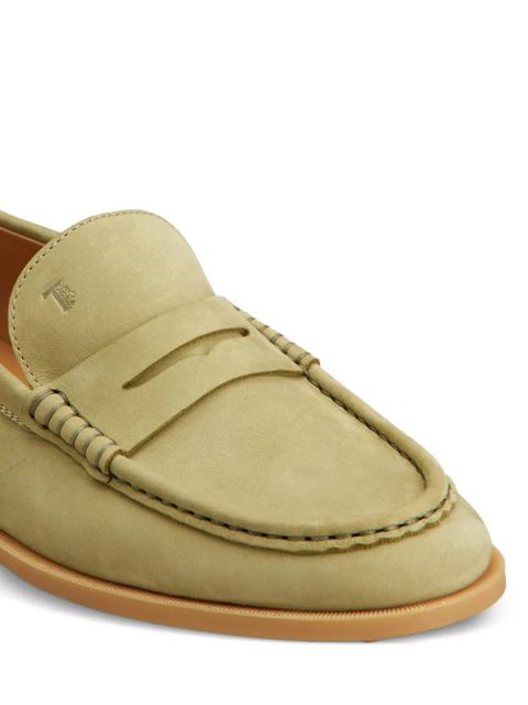 Tod's suede penny-slot loafers - Neutrals