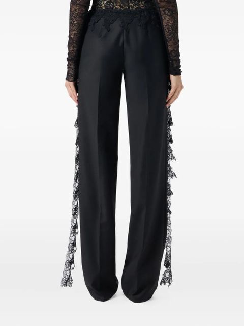 Blumarine lace-detail trousers - Black