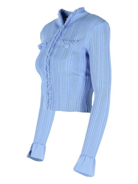 Self-Portrait flared-sleeve cardigan - Blue