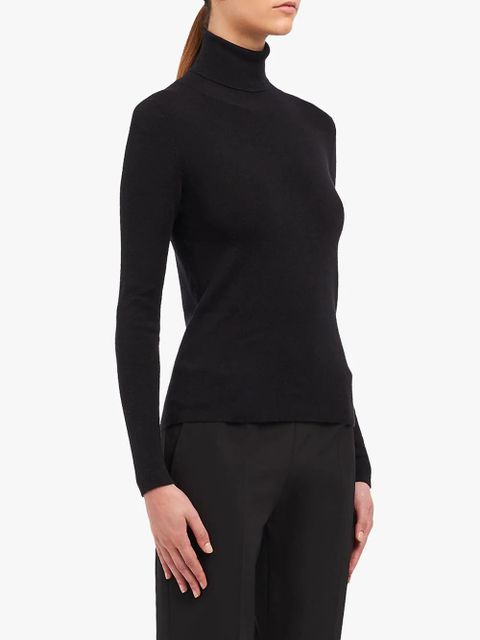 Prada roll-neck cashmere-silk jumper - Black - zdjęcie produktu nr 2