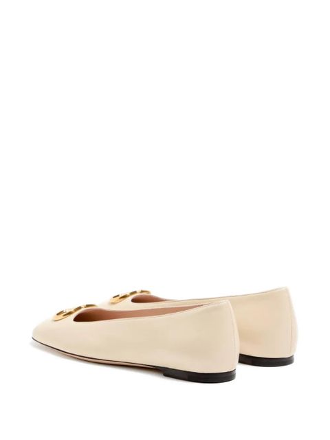 Valentino Garavani VLogo Signature ballerinas in nappa - Neutrals