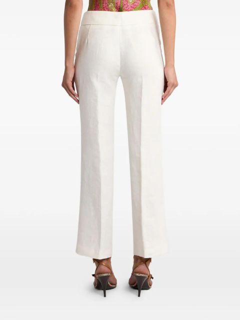 ETRO Pegaso-buttons trousers - White