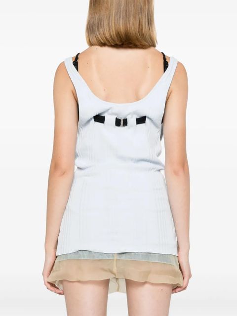 The Attico layered cotton tank top - Blue