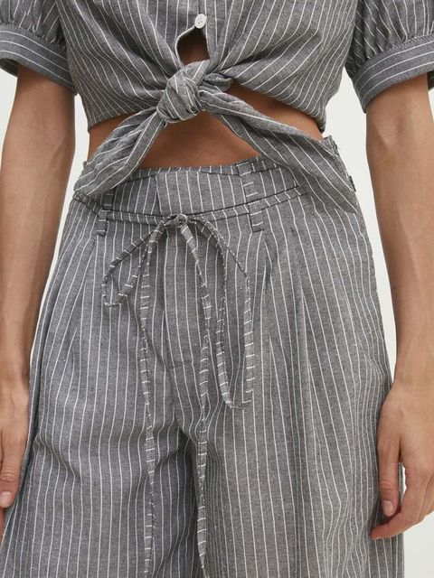 Answear.LAB koszula damska kolor szary relaxed z kołnierzykiem klasycznym