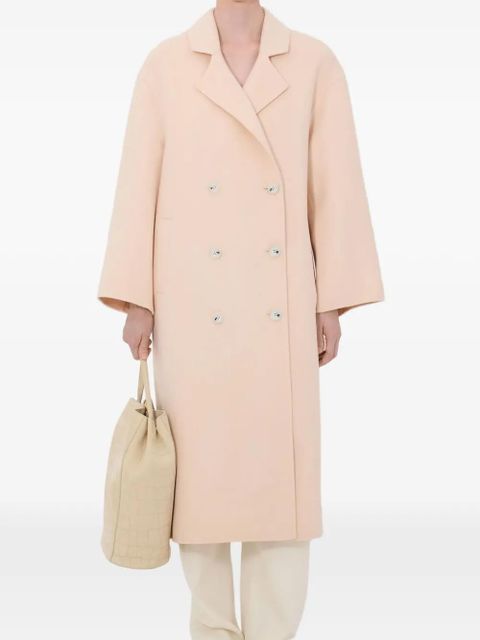 LouLou de Saison Borneo Lds double-breasted coat - Pink