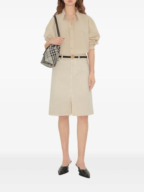 Burberry mini checked bucket bag - Neutrals - zdjęcie produktu nr 2