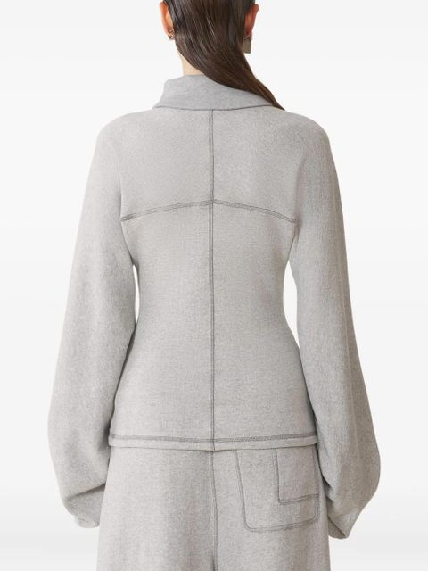 Lanvin cotton gathered-cuff jacket - Grey