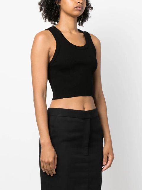 AGOLDE ribbed-knit sleeveless top - Black