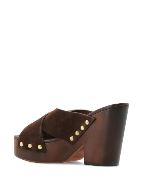 Paris Texas studded crossover sandals - Brown