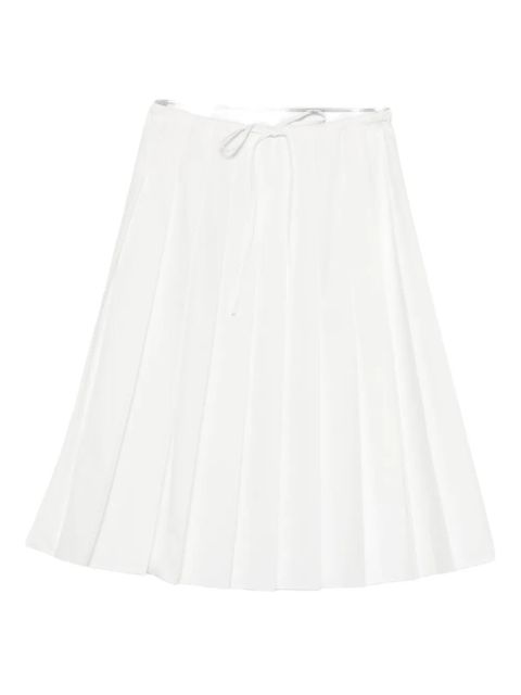 Prada pleated drawstring skirt - White