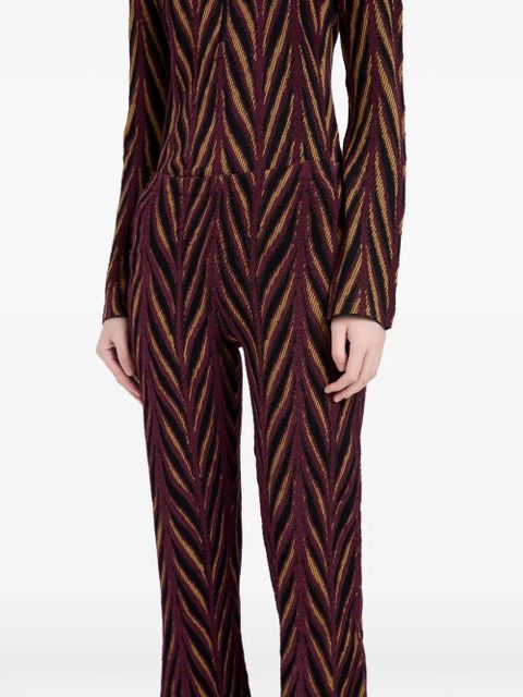 Proenza Schouler Amelia marble jacquard trousers - Red