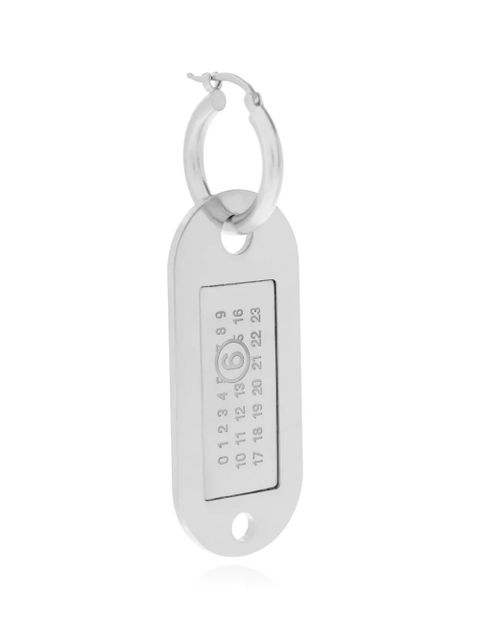 MM6 Maison Margiela Tag and Key earrings - Silver