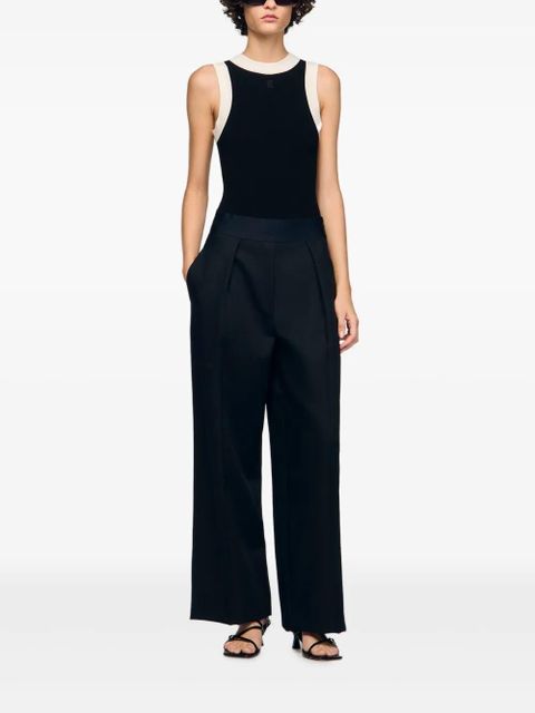 SANDRO two-tone knit body - Black