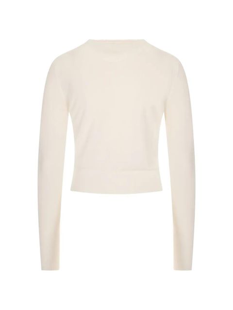 Chloé pointelle-knit scalloped-trim cardigan - White - zdjęcie produktu nr 2