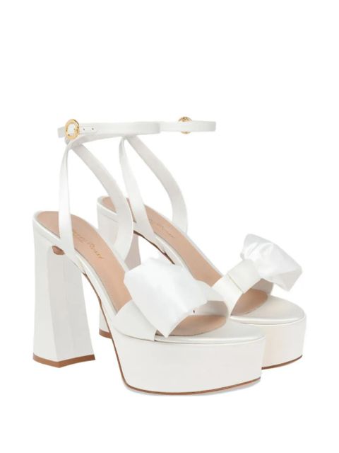 Gianvito Rossi 120mm Rosie bow-detail sandals - White - zdjęcie produktu nr 2