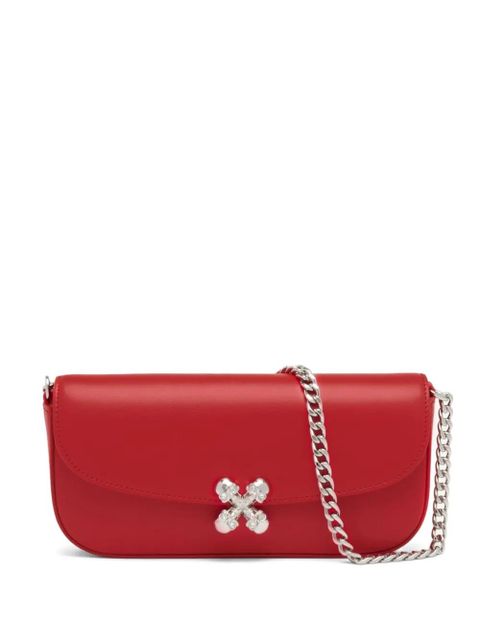 Alexander McQueen small skull-flower crossbody bag - Red - zdjęcie produktu nr 1