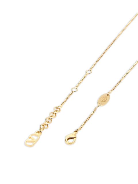 Valentino Garavani VLogo Signature crystal-embellished necklace - Gold