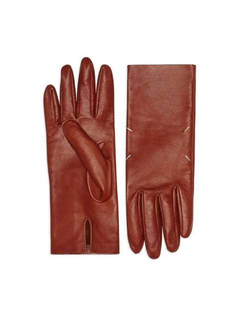 Maison Margiela leather fingerless gloves - Brown - zdjęcie produktu nr 2