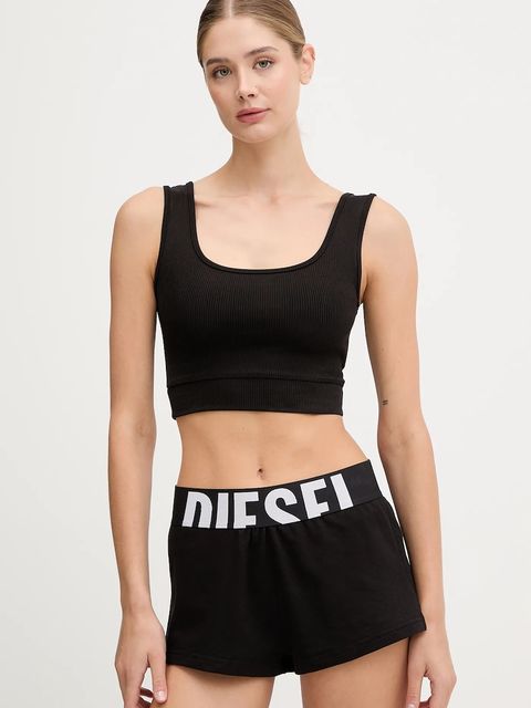 Diesel szorty ARIANNA-D-POP damskie kolor czarny gładkie high waist A17659.0IKBJ - zdjęcie produktu nr 2