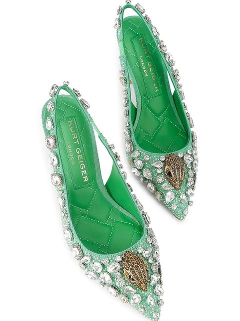 Kurt Geiger London szpilki Belgravia C High Sling kolor zielony 5385873609 - zdjęcie produktu nr 2