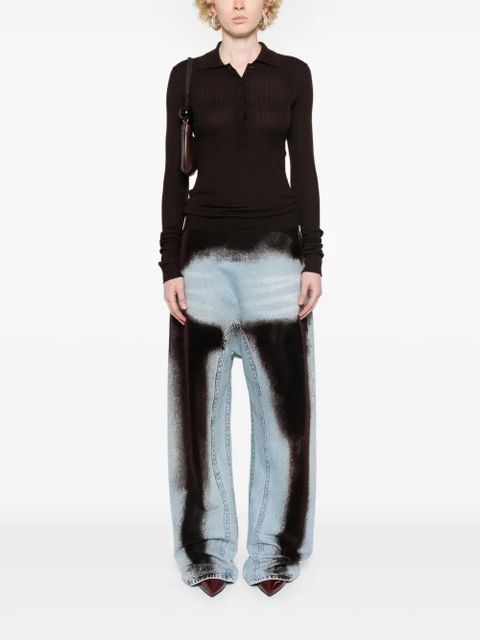 The Attico logo-appliqué sweater - Brown